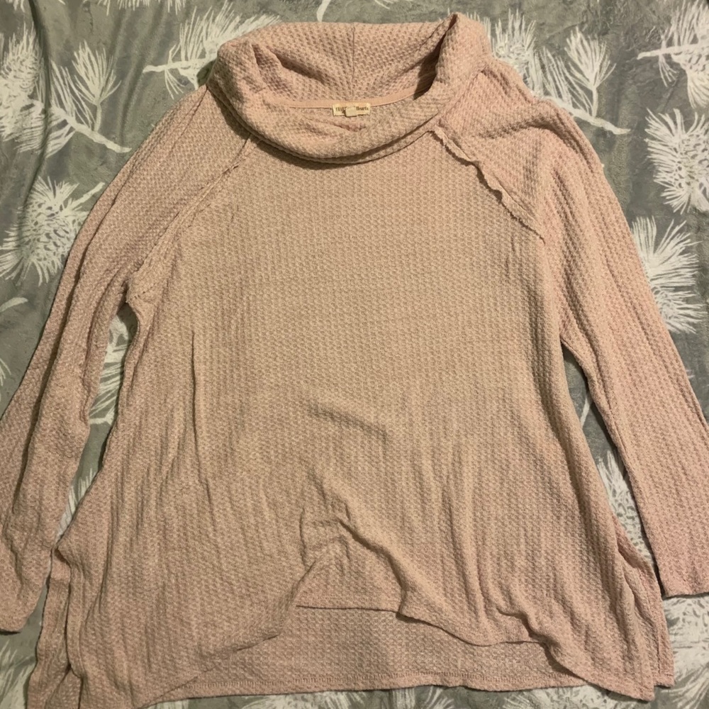 Pink turtle neck sweater